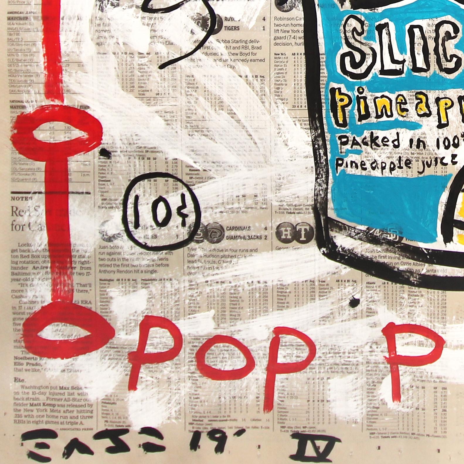 Pop Pineapple - Opera d'arte alimentare originale su carta di Gary Johns in vendita 4