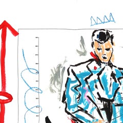 "Post War Pop Icon" Original Gary John Elvis Painting on Architectural Paper