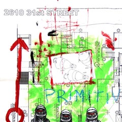 „Primitive Provisions“ Buntes Collage-Street aus Street Art, Original von Gary John