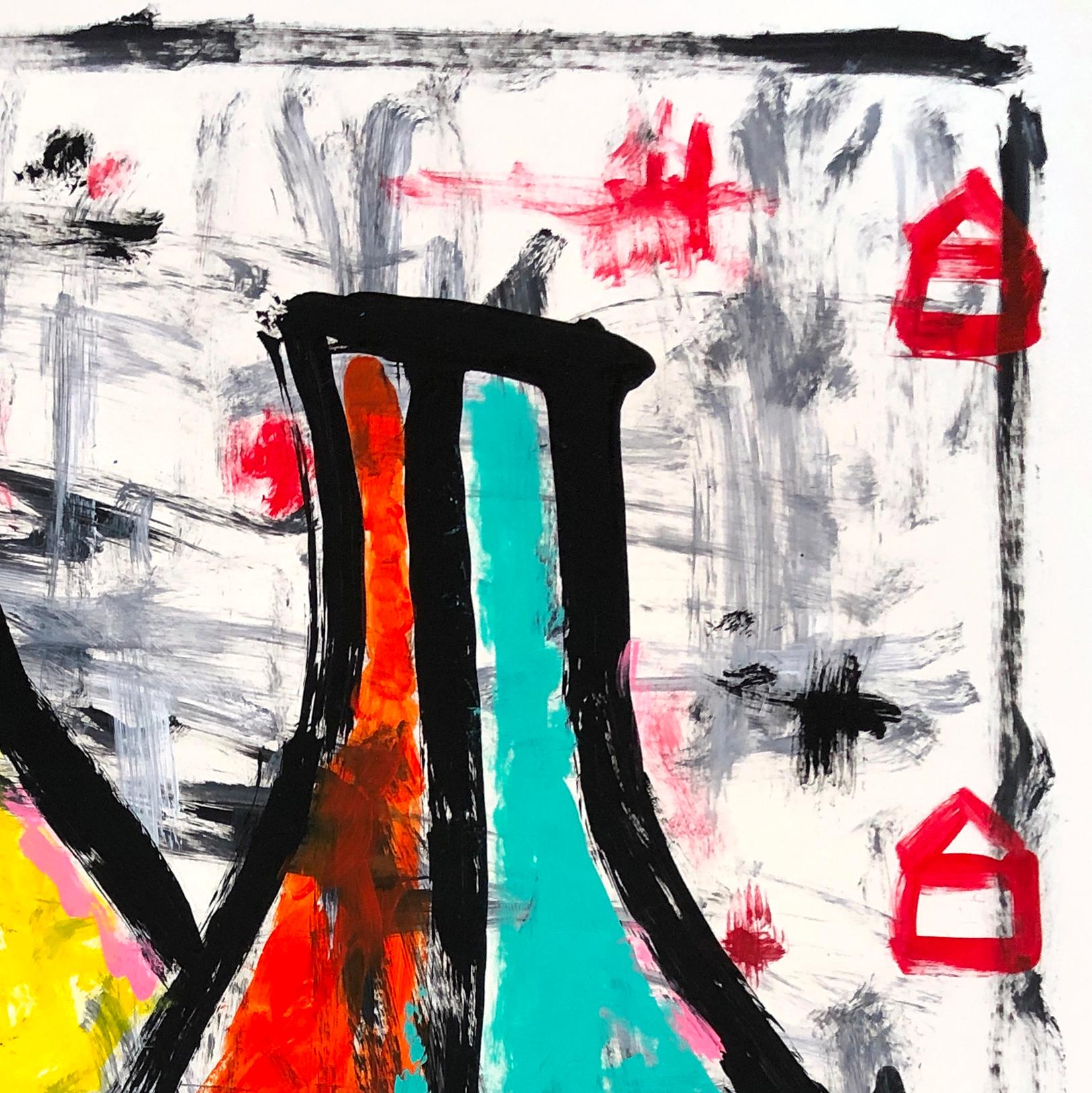 „Quadracolored Bottles“ Original Gary John Buntes Pop-Kunstwerk auf Posterkarton im Angebot 4