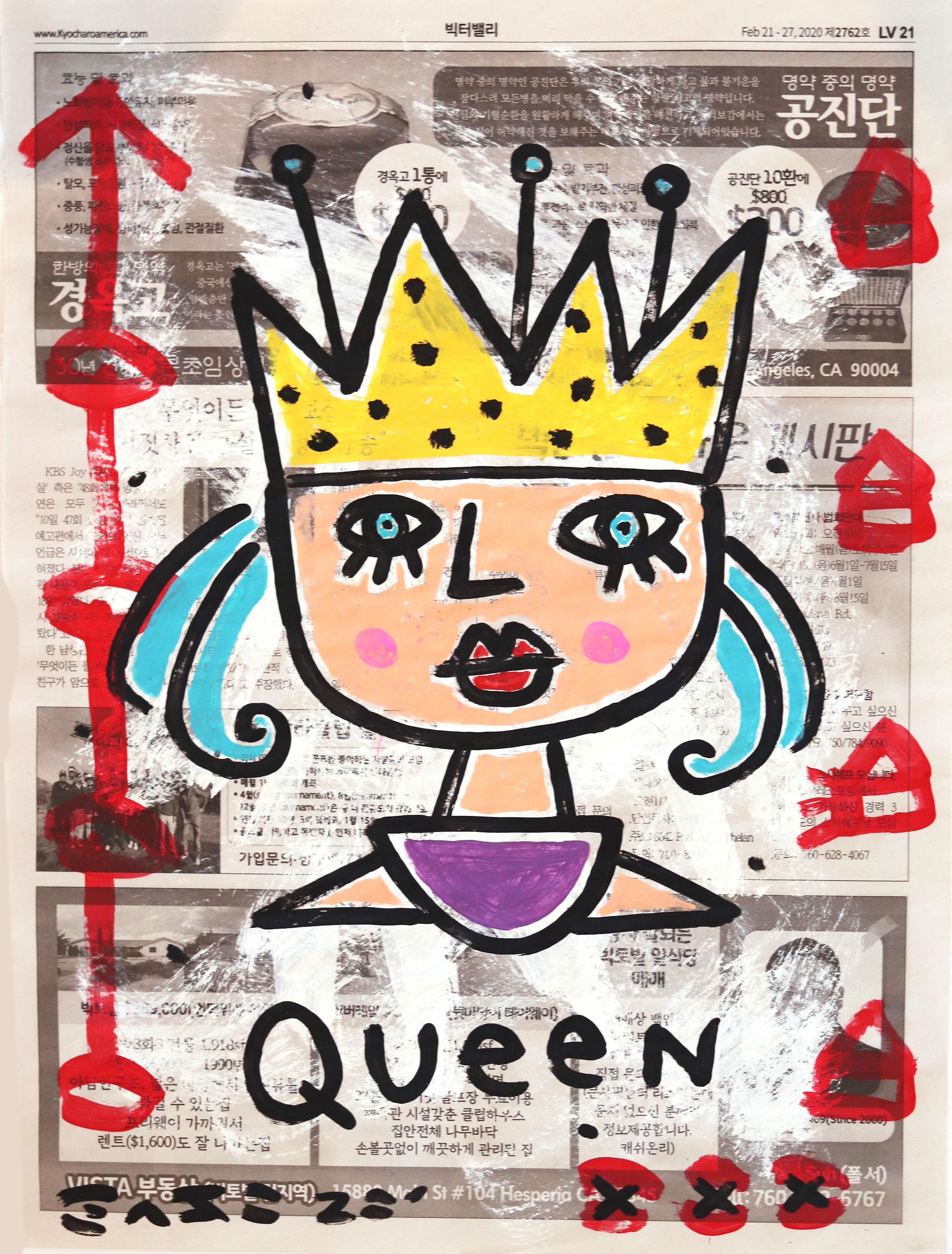 Gary John Figurative Painting - Queen Dollface