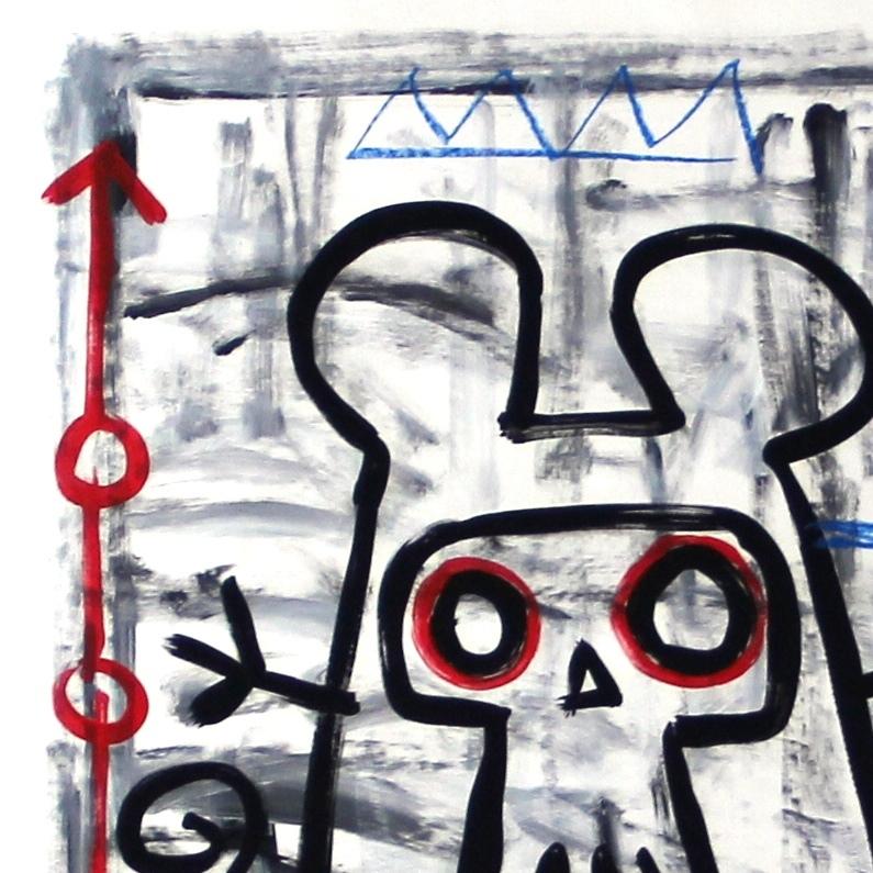 „Radio Active“ Original Street Art inspiriert von Roboter und Figuren Pop Art – Painting von Gary John