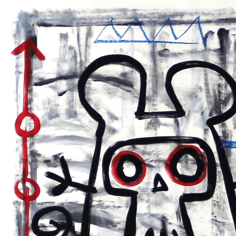 Radio Active, art urbain original inspiré par Robot and Figures Pop Art - Painting de Gary John