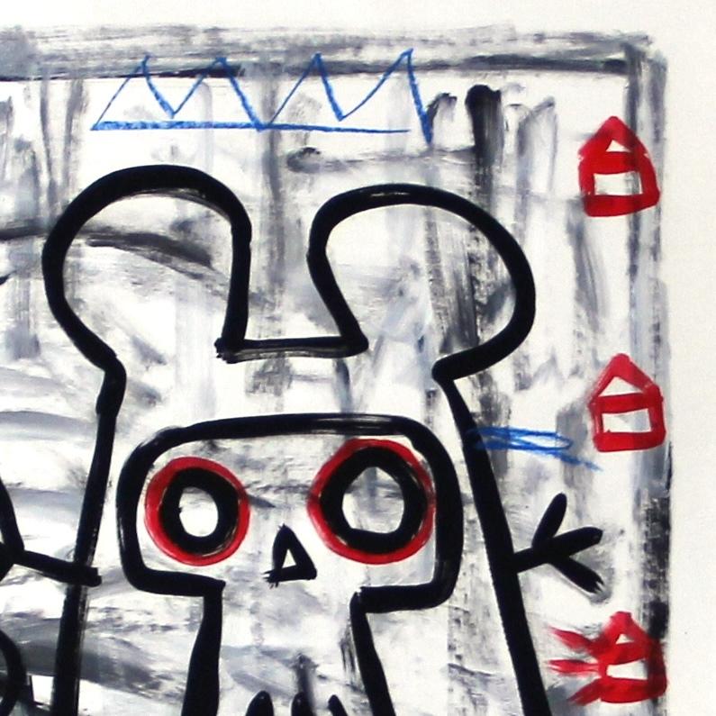 Radio Active, art urbain original inspiré par Robot and Figures Pop Art - Art urbain Painting par Gary John