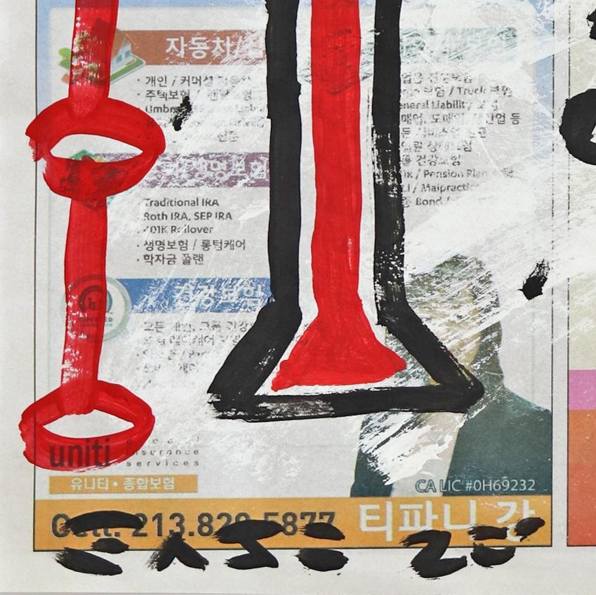 Red Rights Of Passage – Rote und schwarze Original Street Art von Gary John im Angebot 3