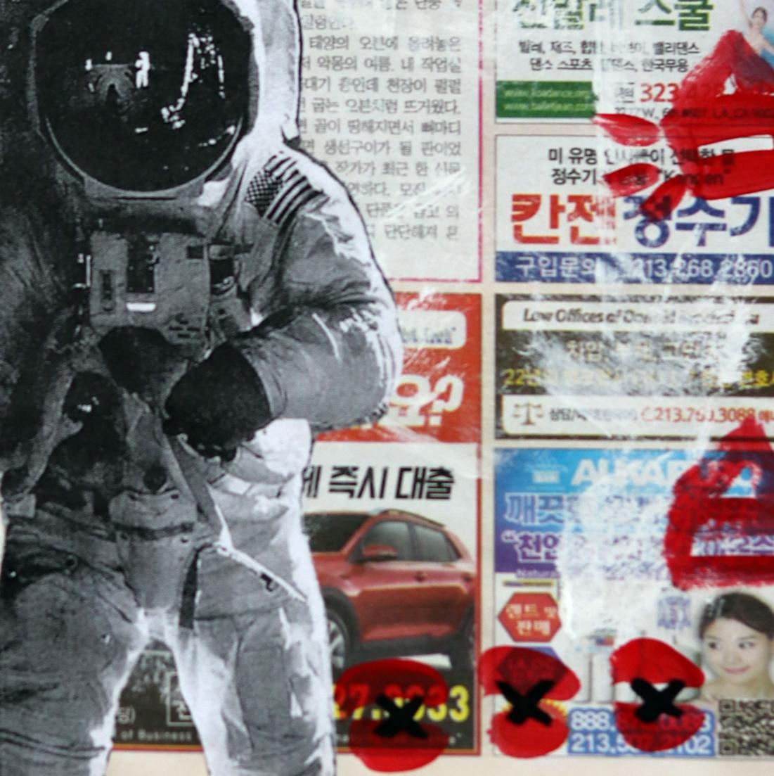 Rocket To The Moon - Street Art Mixed Media Art by Gary John