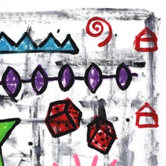 "Roll The Dice" Pop Art Inspired by Martini Skull Bones Contemporary