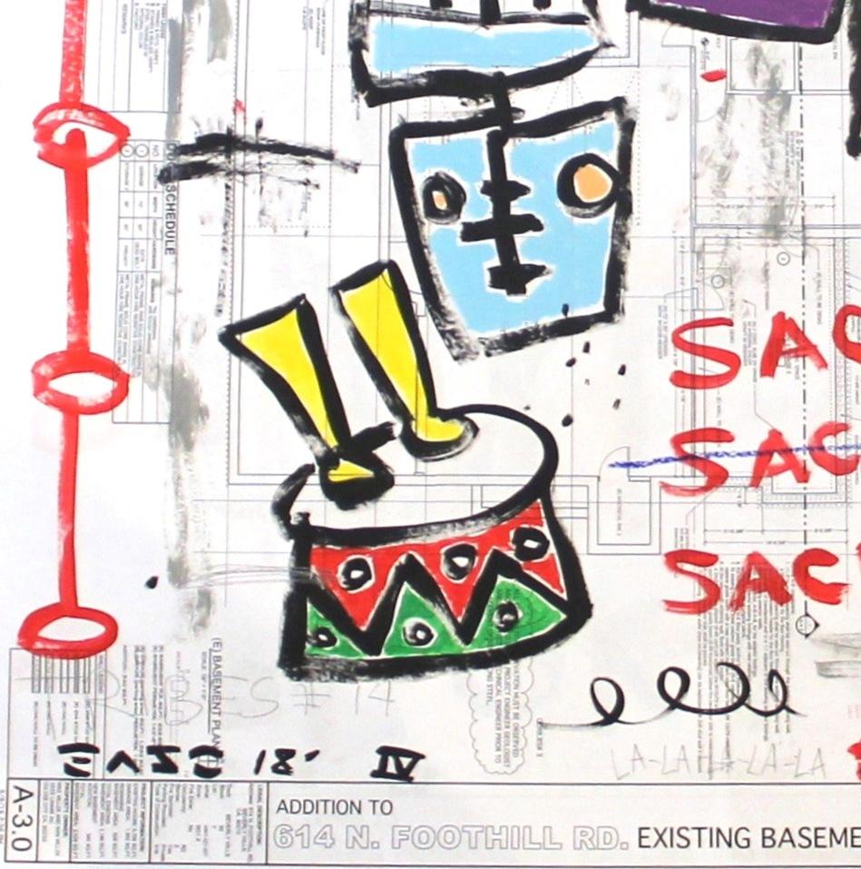 „Sacred Ground“ –  Originales farbenfrohes Pop Street-Art-Gemälde von Gary John im Angebot 4