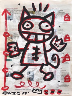 Six Original Gary John Artworks on Newsprint