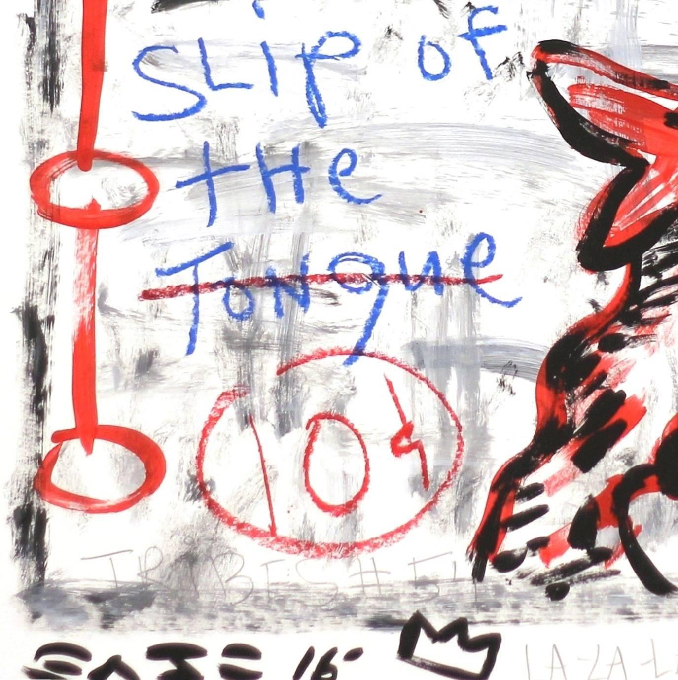 « Slip of the Tongue »  Cat in the Hat Pop Street Art de Gary John en vente 4