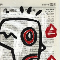 "Summer Skull" - Original Gary John Pop Painting on Newspaper