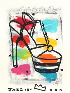 Used That Platform Heel - Original Colorful Gary John Pop Art Shoe Fashion Painting