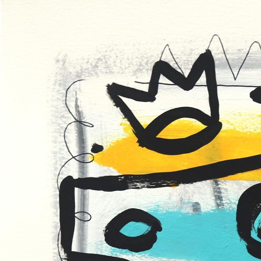 El rey casi lo ha perdido - Pintura figurativa original de Gary John 1