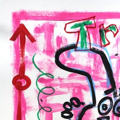 "Tokyo Trix" Pink Vibrant Original Street Art by Gary John