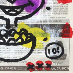 Trix Cereals Killer - Original Gary John Street Art Painting on Newspaper