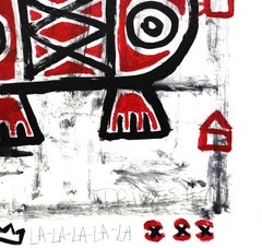 Tusk - Pittura Pop Art astratta figurativa originale di Gary Johns