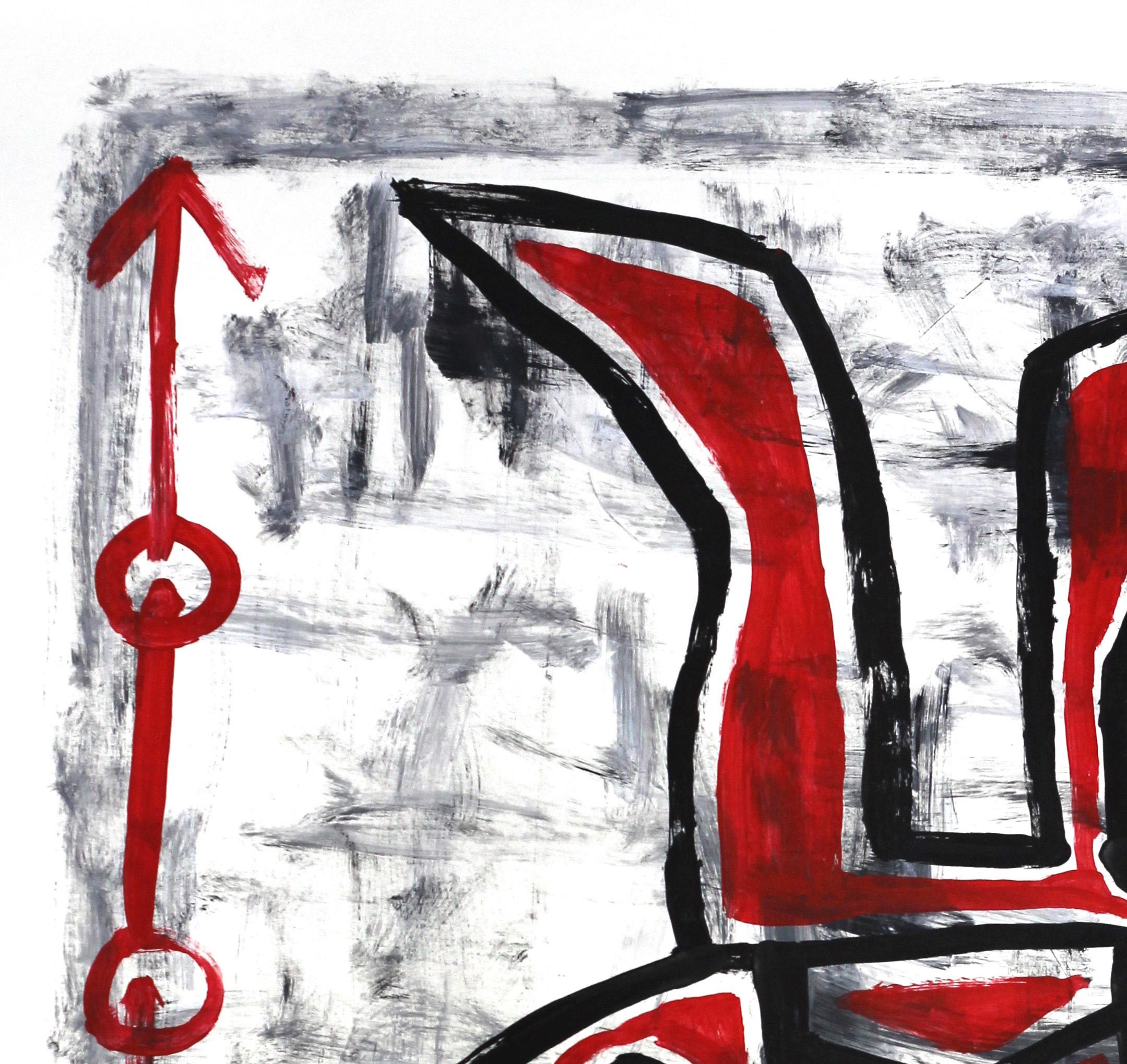 Tusk- Original Abstract Figurative Pop Art Painting by Gary John For Sale 2