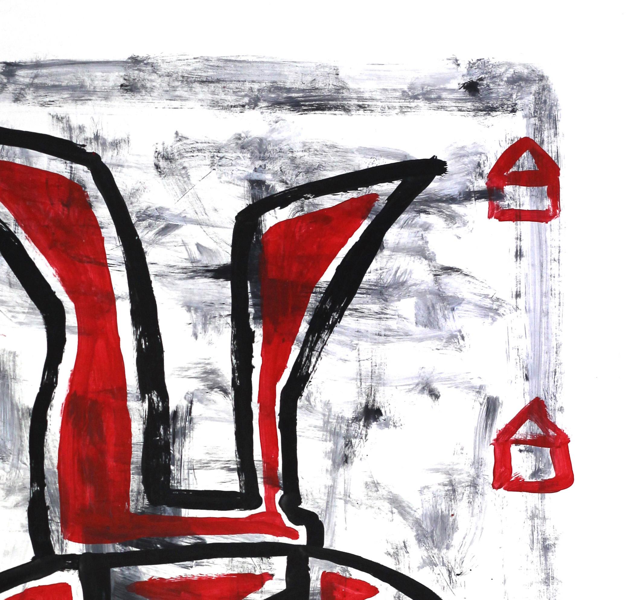 Tusk- Original Abstract Figurative Pop Art Painting by Gary John For Sale 3