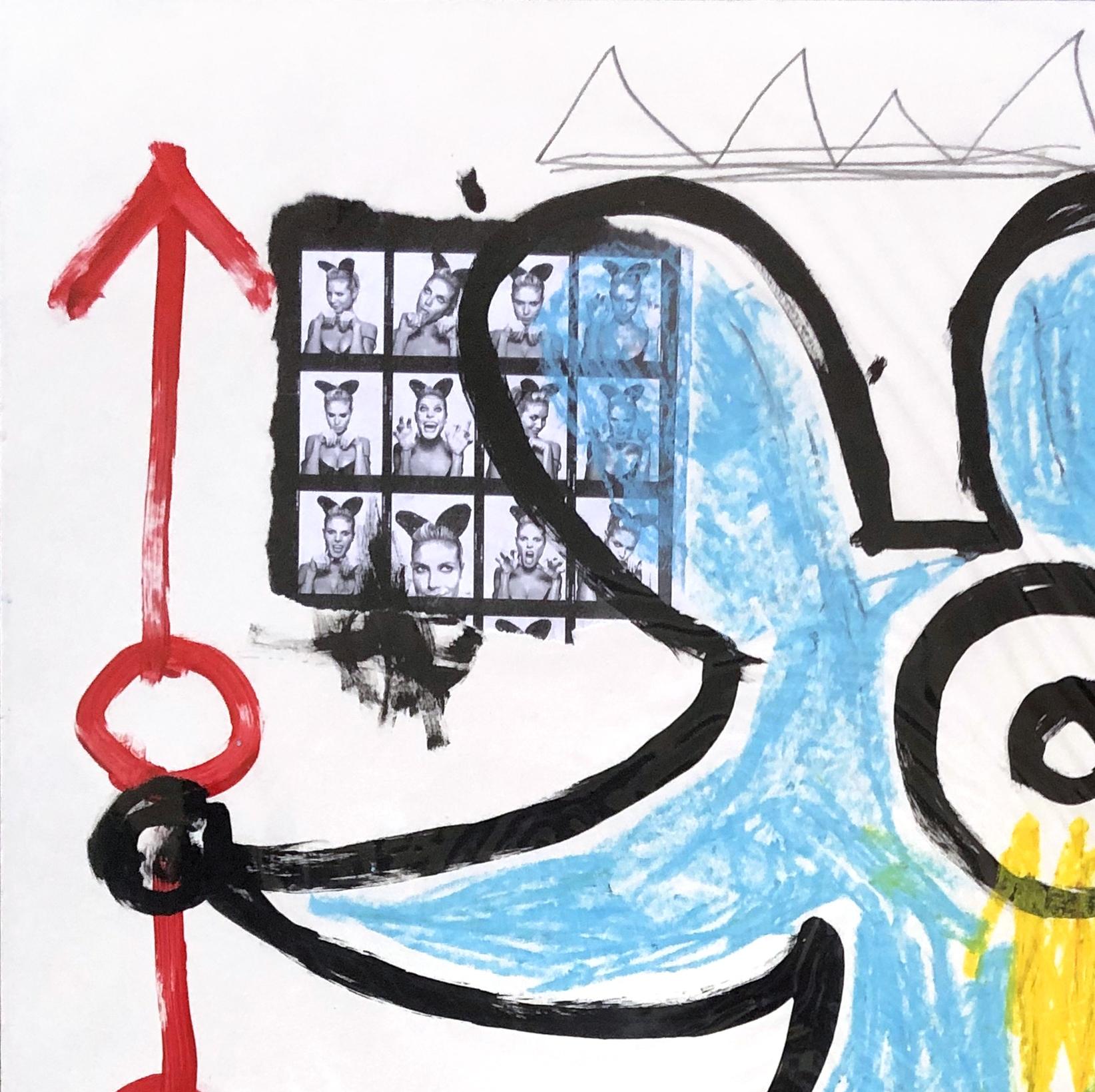 « With A Blue Little Window » (Avec une petite fenêtre bleue), Mouse Inspired Street Art Original de Gary John en vente 1