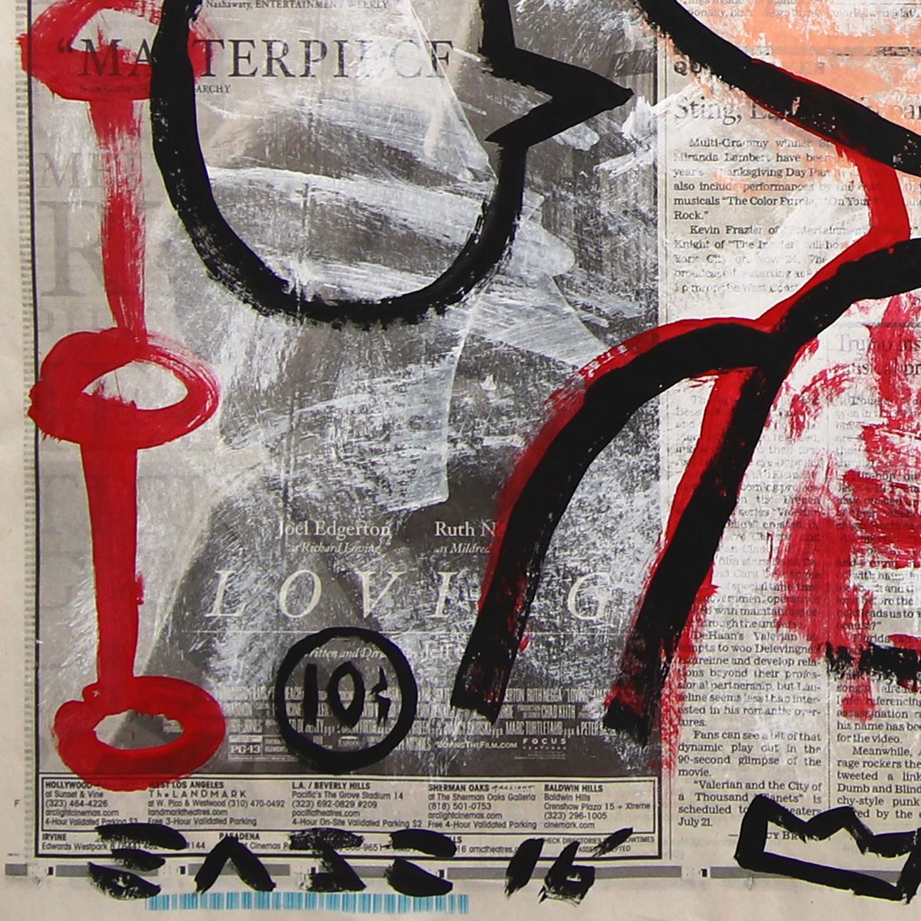 Avante Garde - Original Figurative Cartoon Mixed Media Pop Artwork by Gary John en vente 5