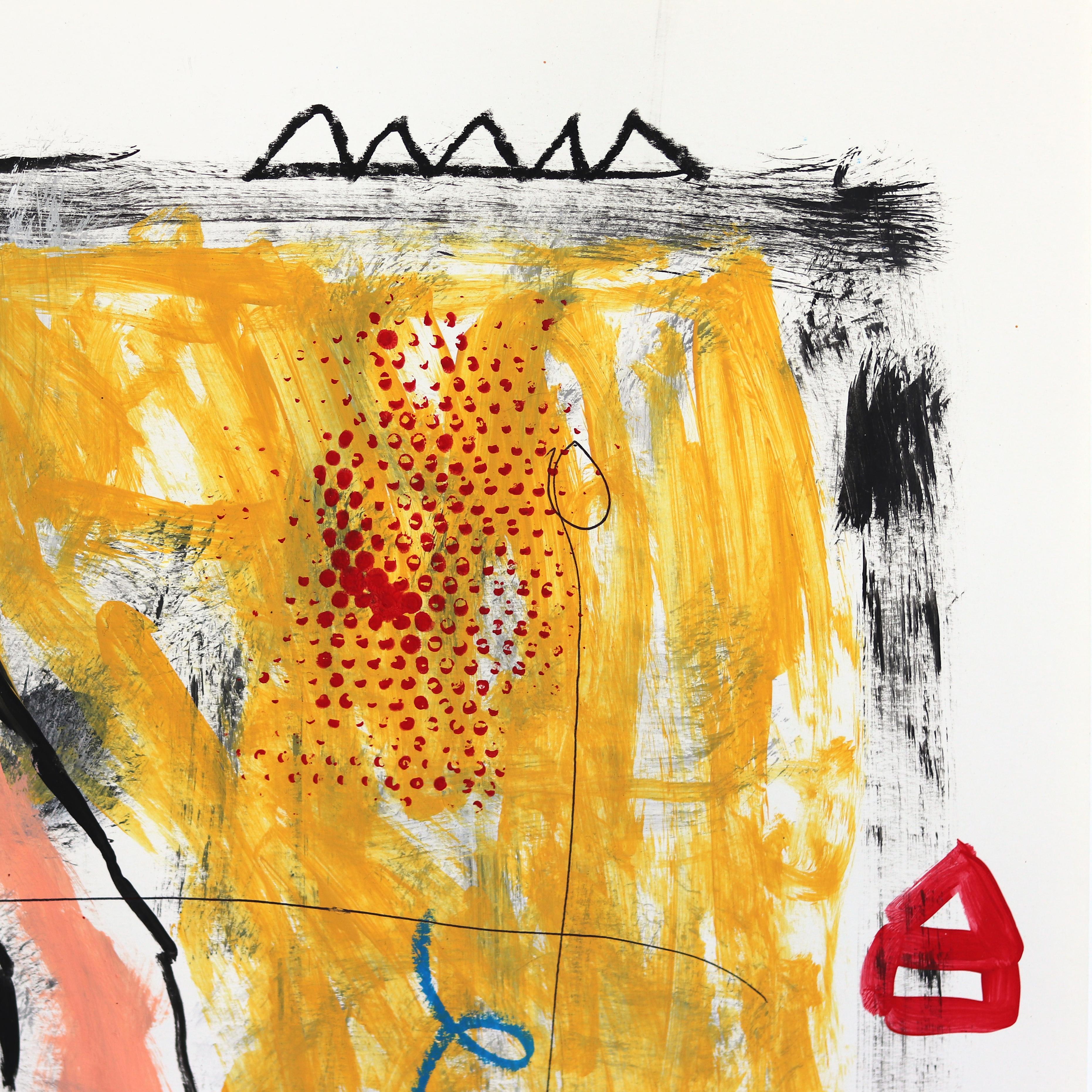 Beach Ball Buoyancy - Abstrait coloré Figurative Feminine Pop Art by Gary Johns en vente 2
