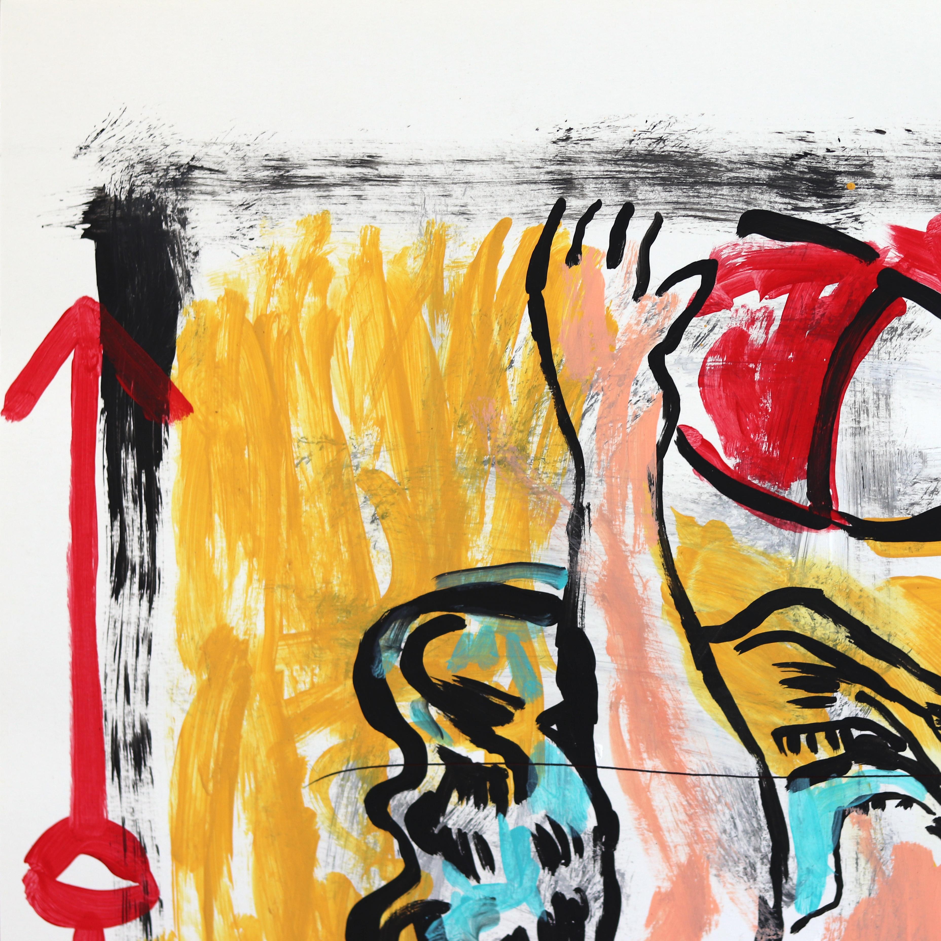 Beach Ball Buoyancy - Abstrait coloré Figurative Feminine Pop Art by Gary Johns en vente 3