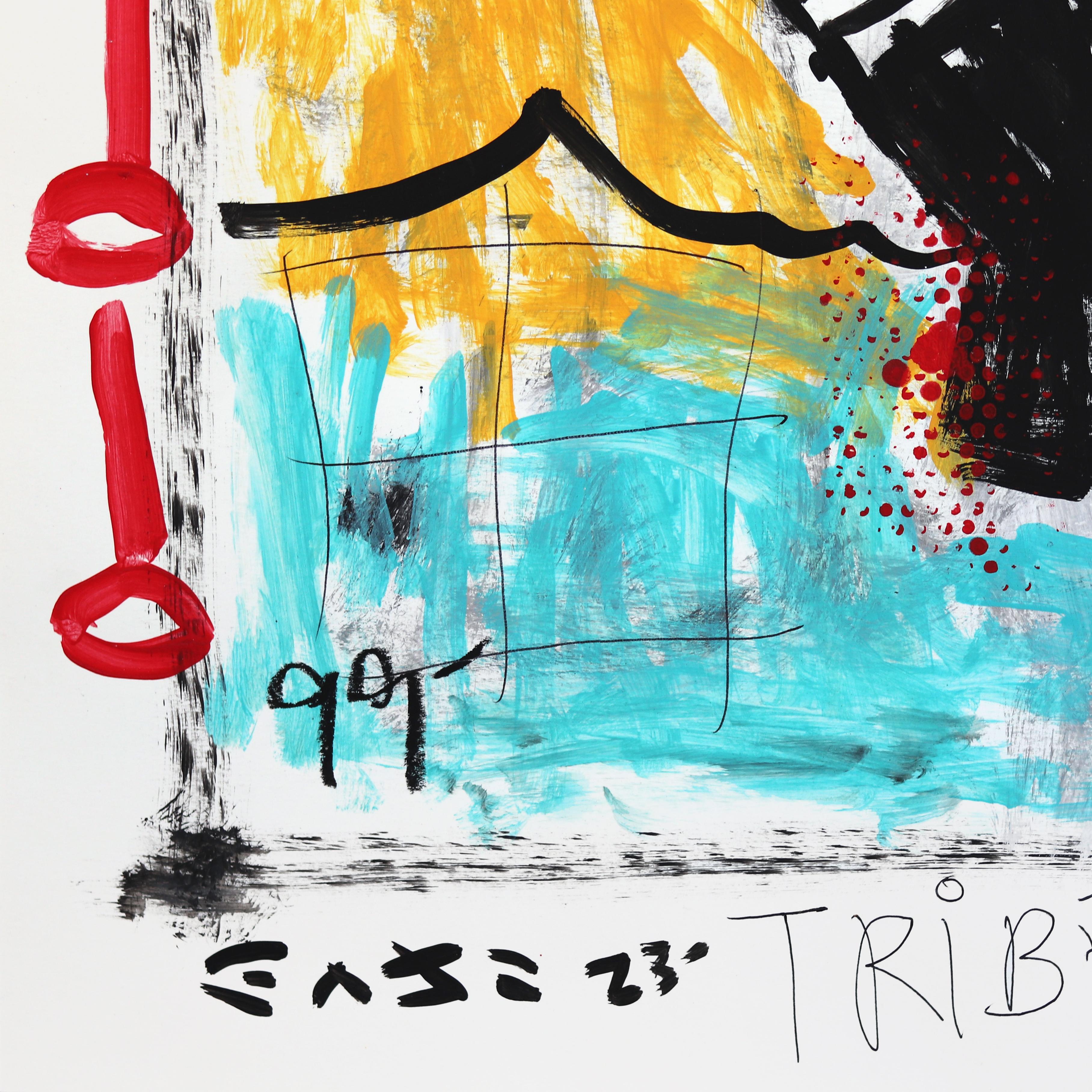 Beach Ball Buoyancy - Abstrait coloré Figurative Feminine Pop Art by Gary Johns en vente 4