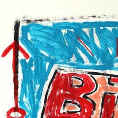 Bite Me Ronald - Modern Color astratto inzuppato di arte pop in tecnica mista di Gary Johns