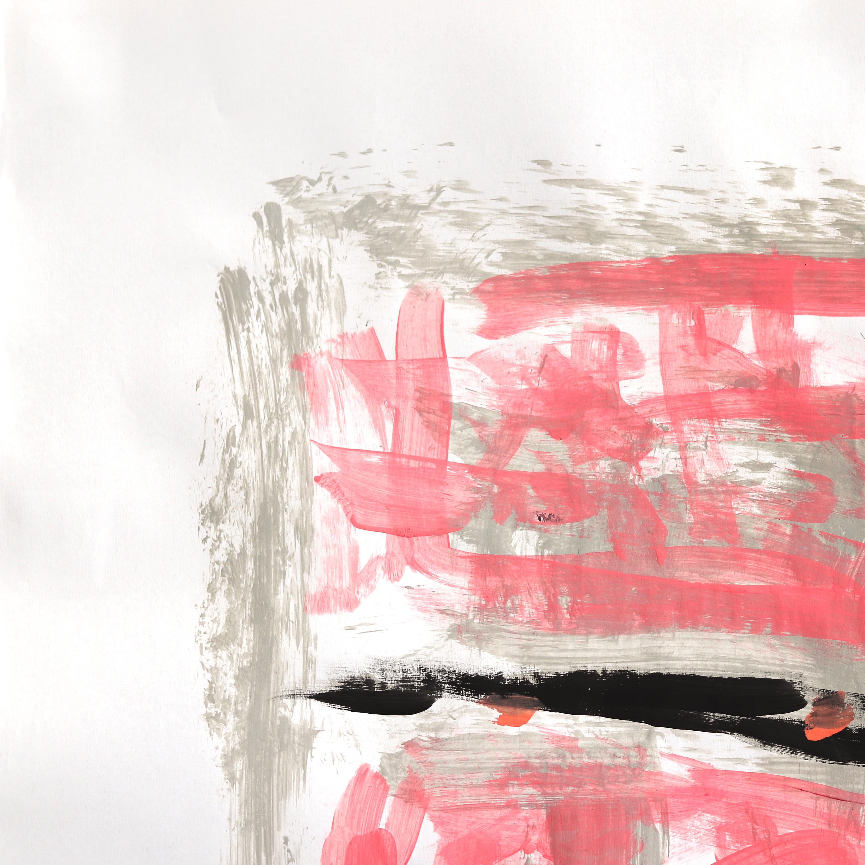 Blush Twirl - Abstract Pink Feminine Figurative Ballerina Painting by Gary John For Sale 4