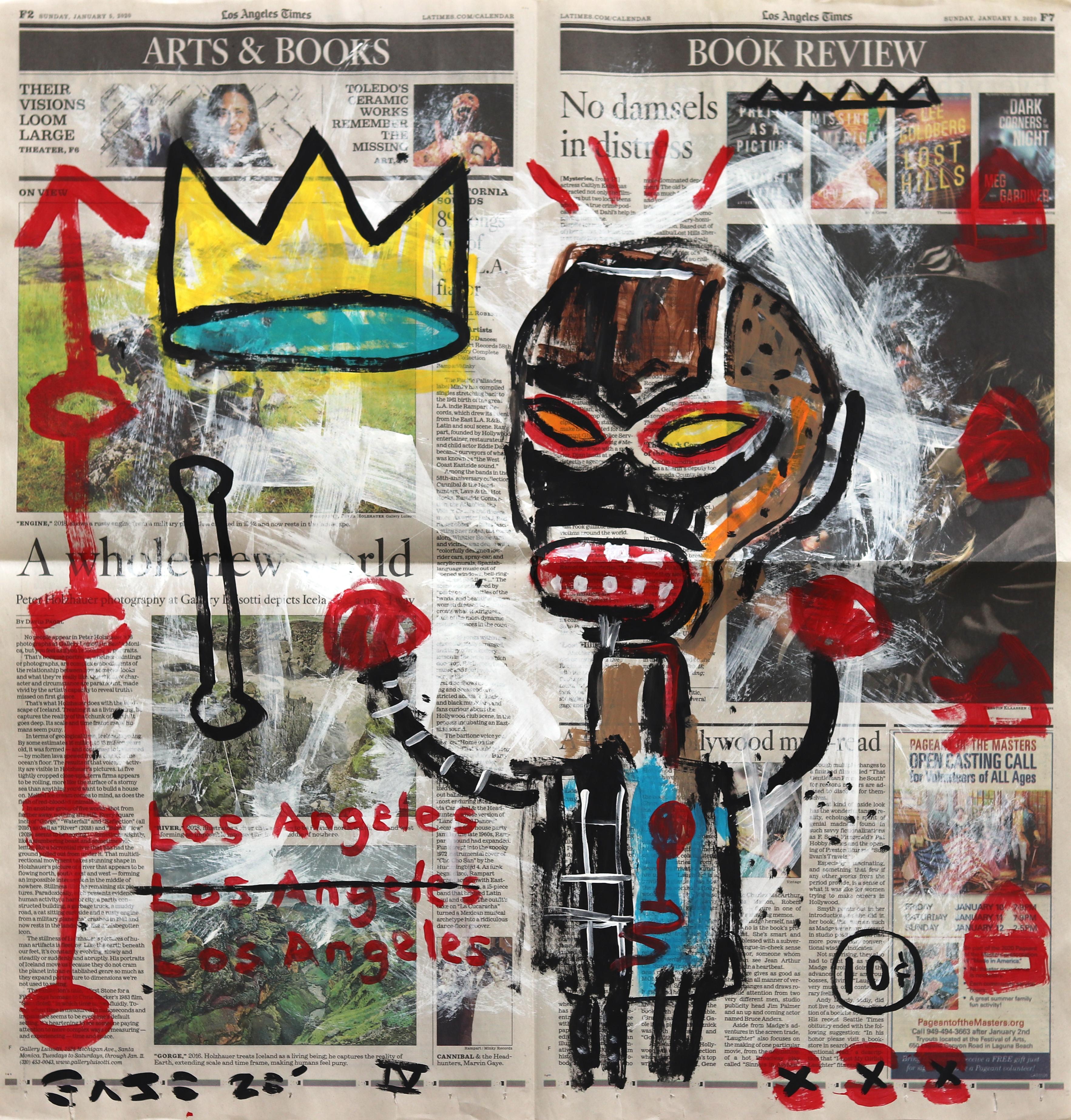 Boxing For The Crown - Original Figurative Sports Street Art and Pop Art