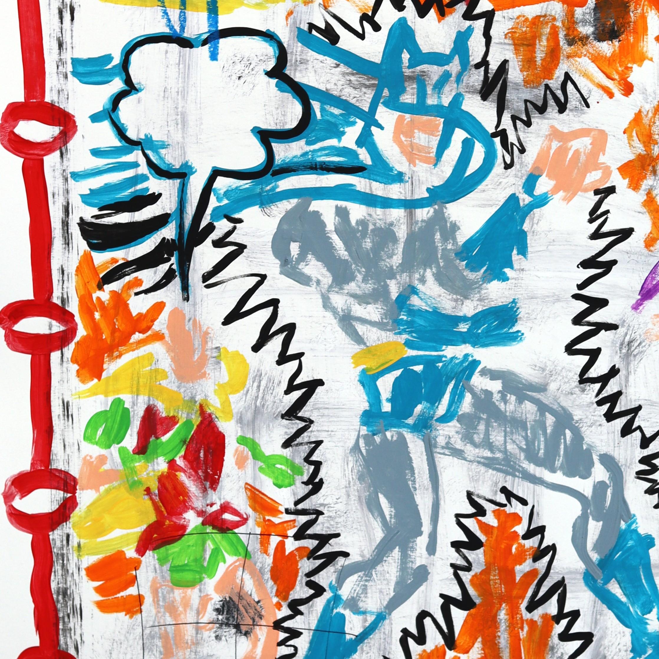 Caped Chaos - Original Figurative Cartoon Mixed Media Pop Kunstwerk von Gary John im Angebot 7