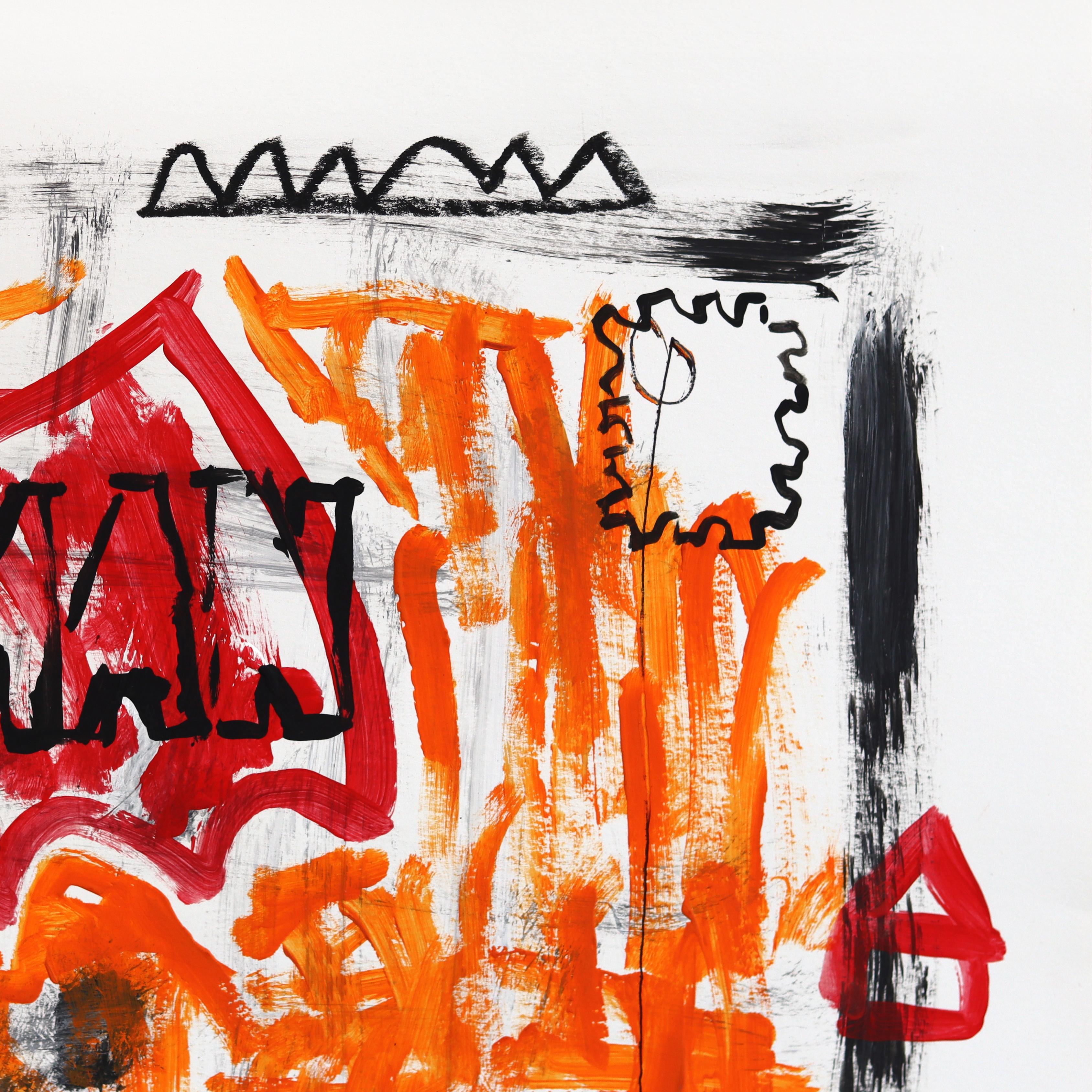 Caped Chaos - Original Figurative Cartoon Mixed Media Pop Kunstwerk von Gary John im Angebot 3