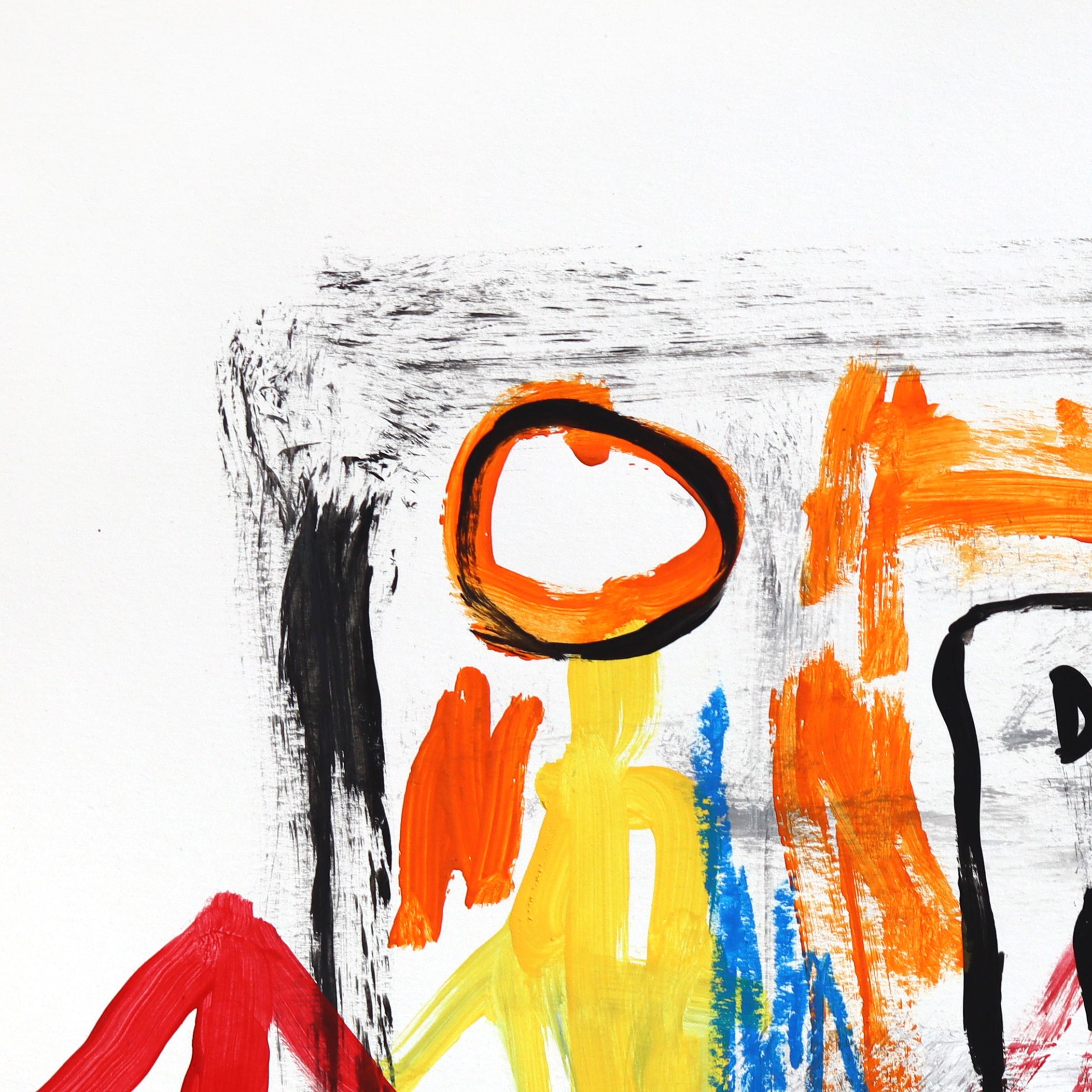 Caped Chaos - Original Figurative Cartoon Mixed Media Pop Kunstwerk von Gary John im Angebot 4