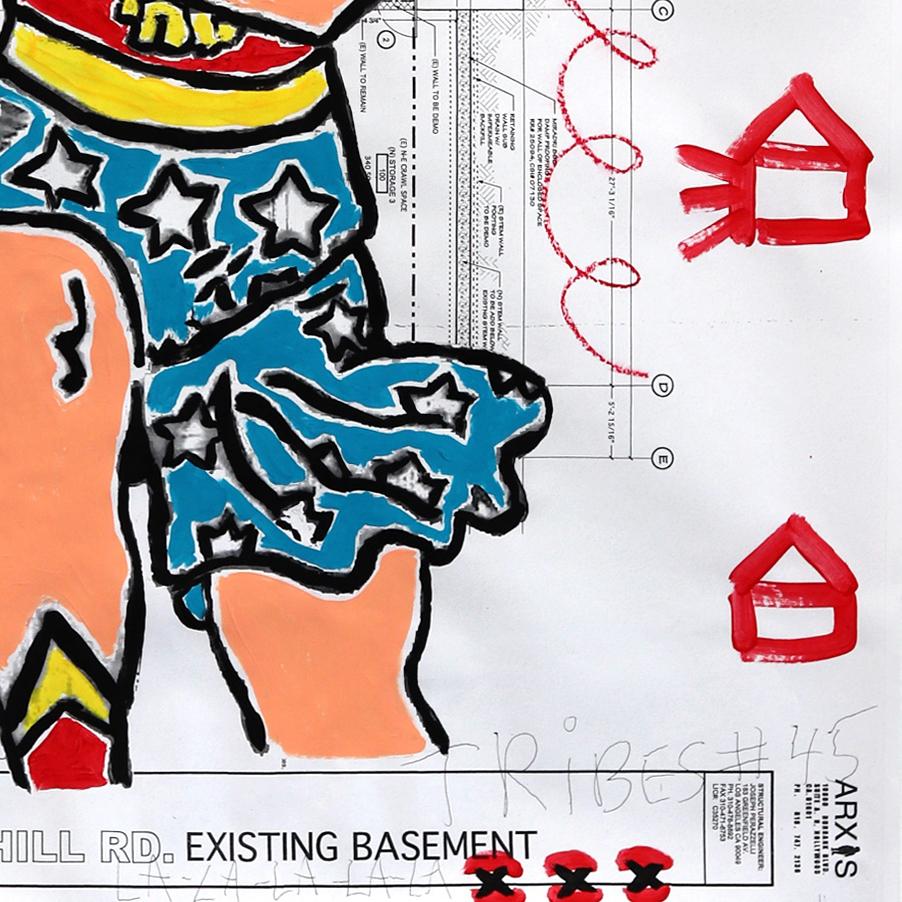 Cargando a la Mujer Maravilla - Pintura Pop Art Figurativa Original de Gran Formato por Gary John en venta 3