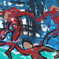 Circle Gets The Muse - Original Abstract Matisse Inspired Artwork by Gary John