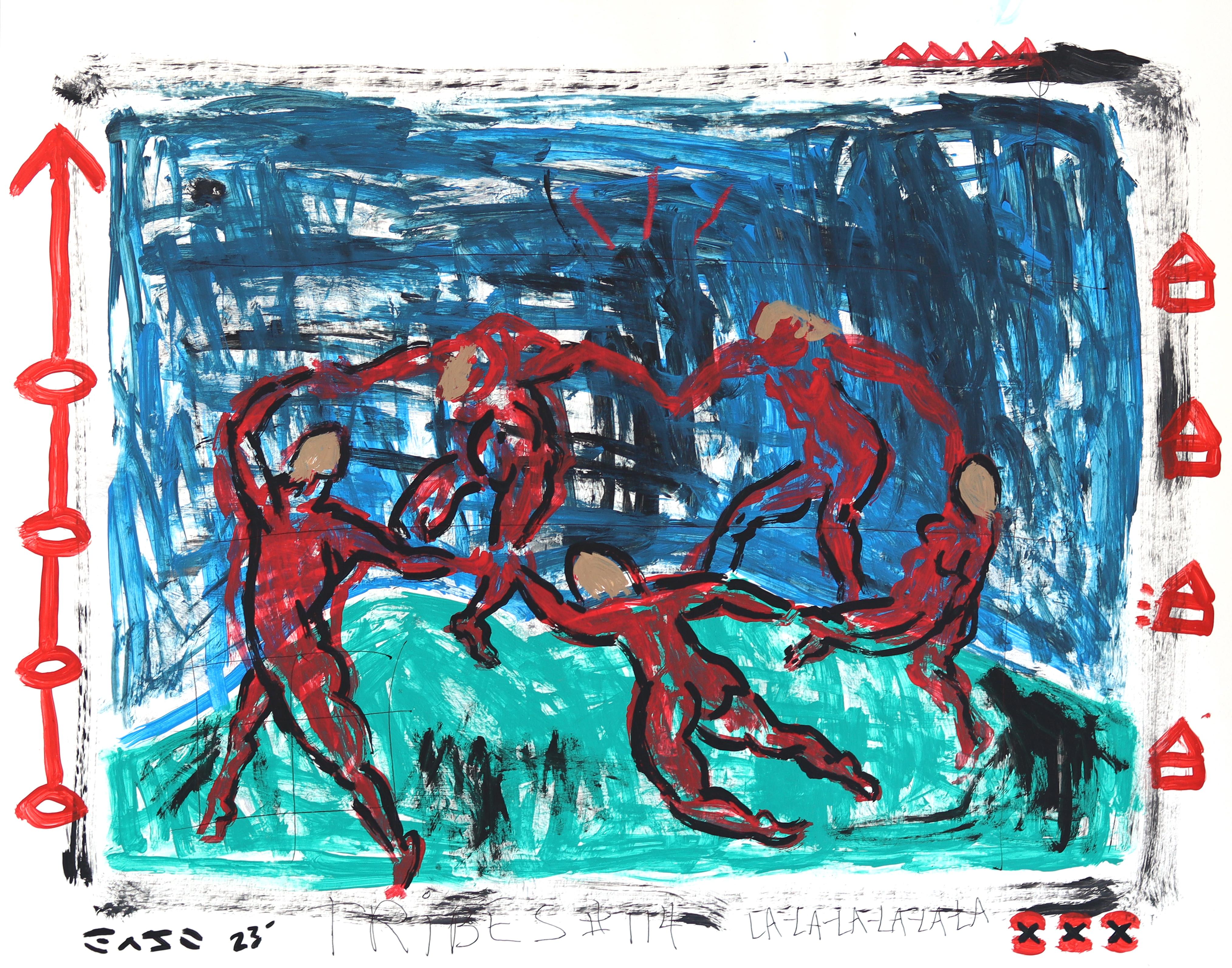 Circle Gets The Muse - Abstraktes Matisse inspiriertes Kunstwerk von Gary John