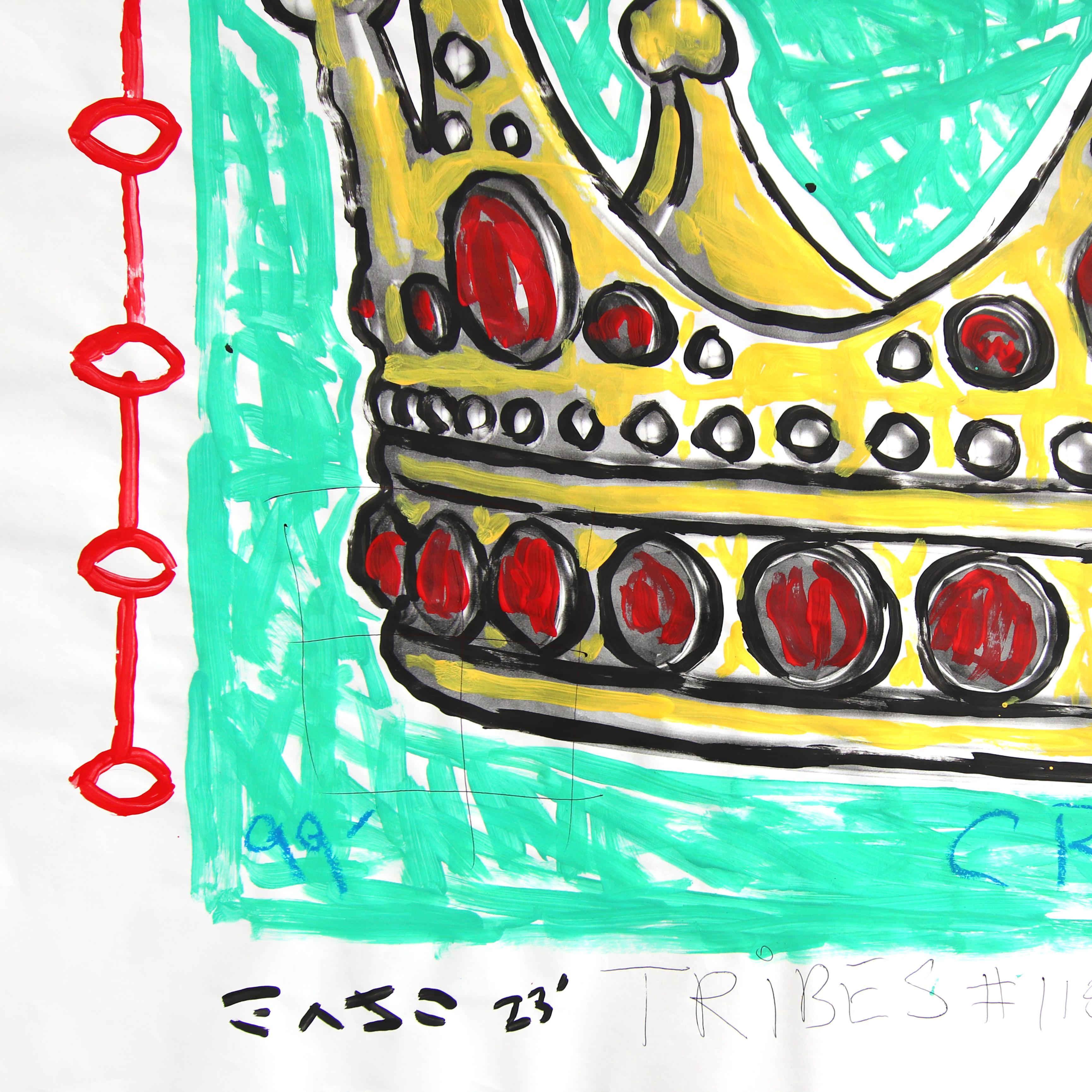 Crowned - Abstract Colorful Vibrant Still Life Pop Art Painting by Gary Johns en vente 2