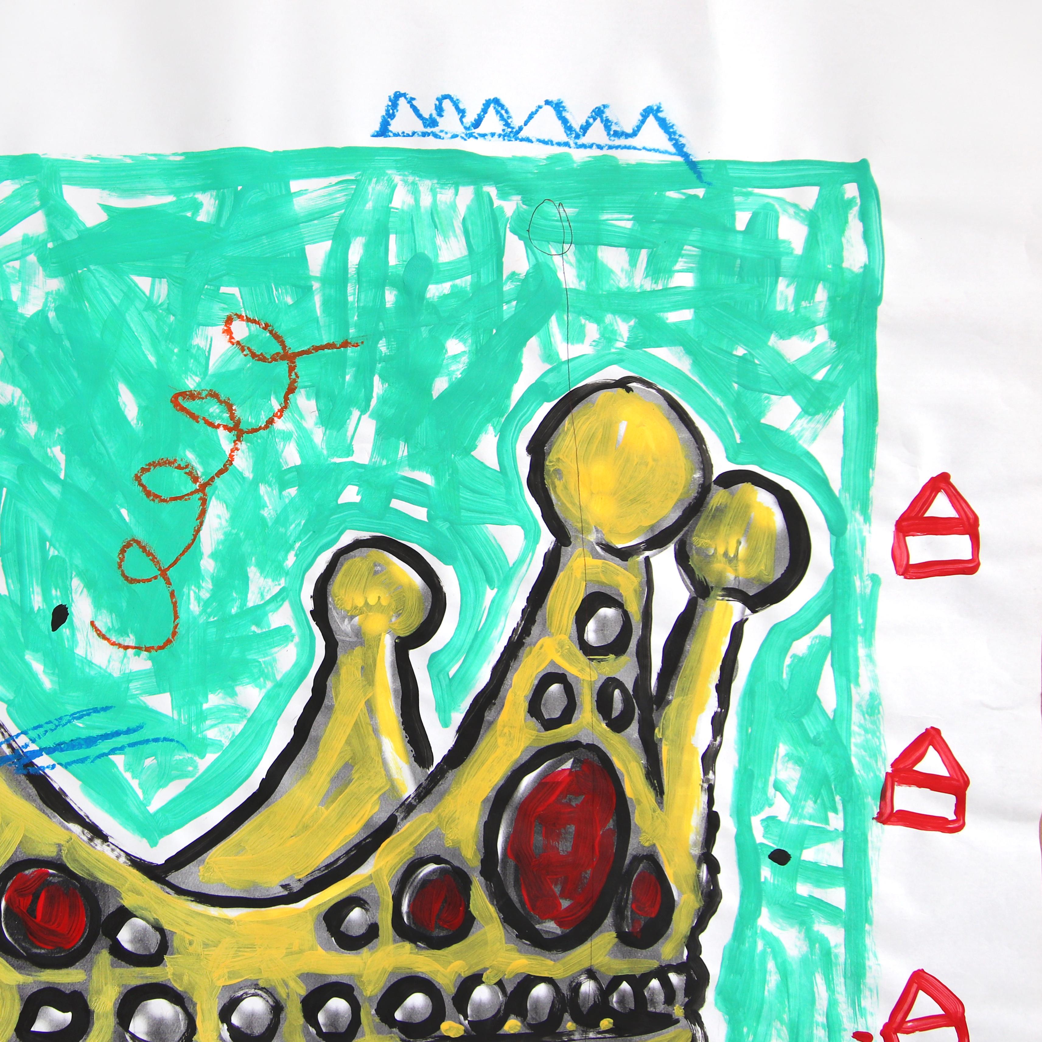 Crowned - Abstract Colorful Vibrant Still Life Pop Art Painting by Gary Johns en vente 3