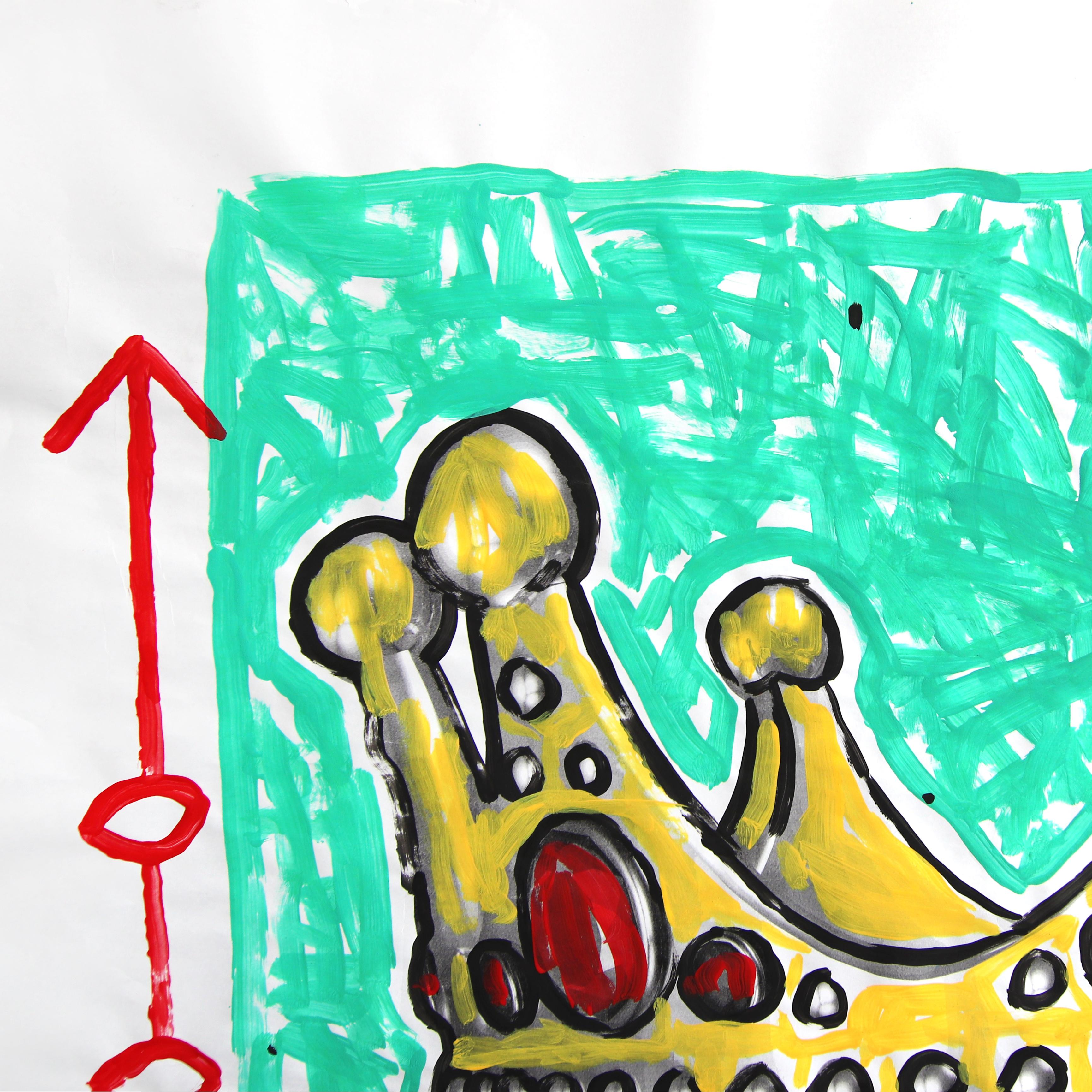 Crowned - Abstract Colorful Vibrant Still Life Pop Art Painting by Gary Johns en vente 4