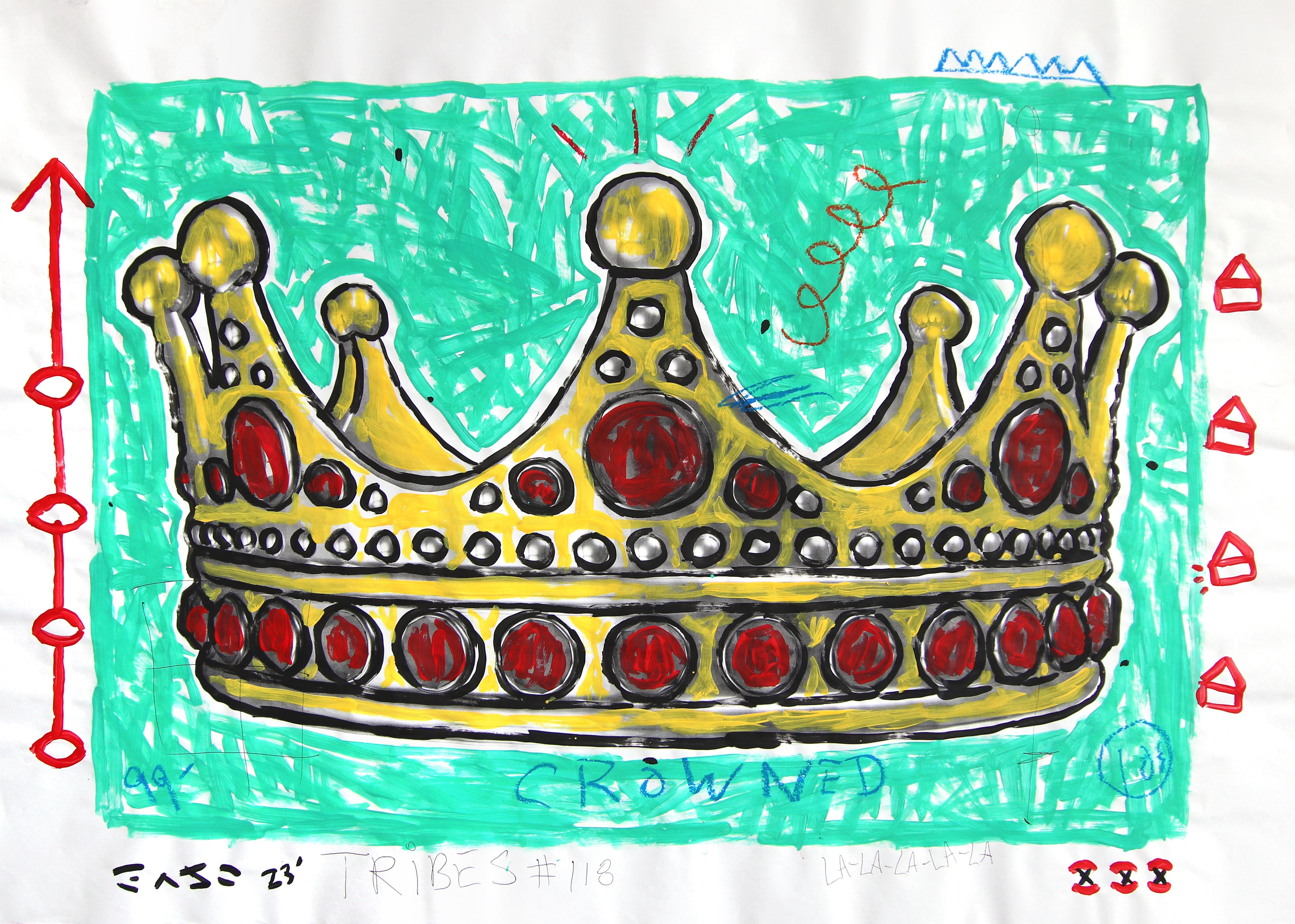 Crowned - Abstract Colorful Vibrant Still Life Pop Art Painting by Gary John