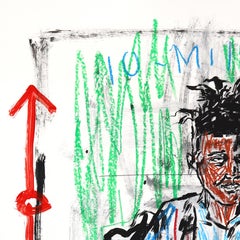 Crowned Jean-Michel - Original Abstract Portrait Figurative Artwork by Gary John