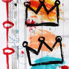 Crowns of the Realm - Abstract Colorful Charming Pop Art Painting by Gary John