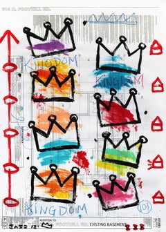Crowns of the Realm - Abstract Colorful Charming Pop Art Painting by Gary John