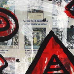 Decode This Please - Original Abstract Pop Artwork on Newspaper by Gary Johns