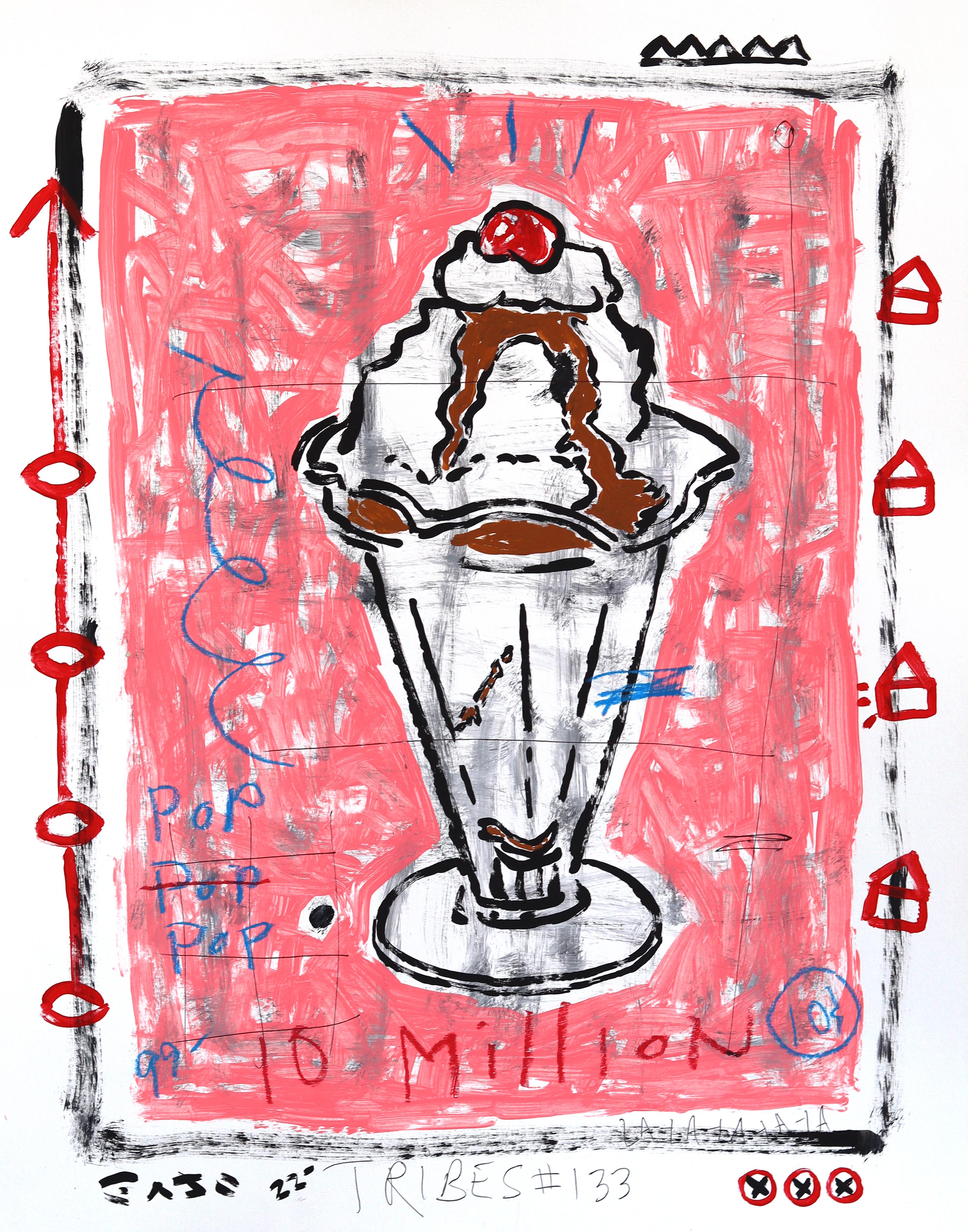 Drip Happens - Playful Ice Cream Still Life Mixed Media Artwork by Gary John