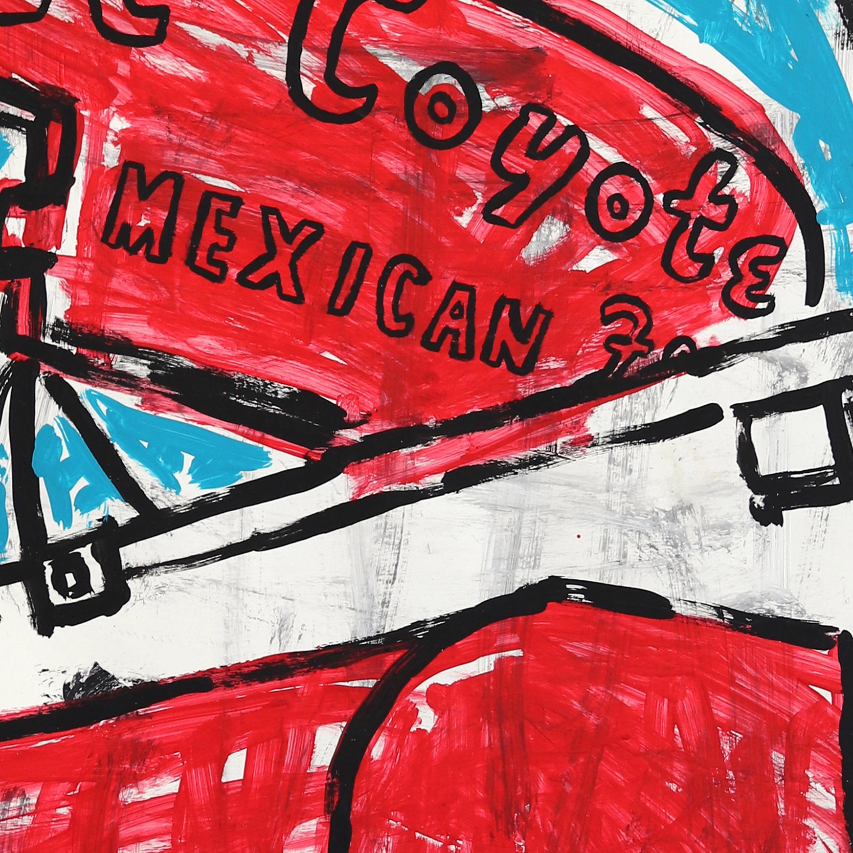 El Coyote Food Dreams - Natura morta astratta di ristorante Pop Art di Gary Johns in vendita 4