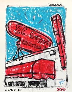 El Coyote Food Dreams - Natura morta astratta di ristorante Pop Art di Gary Johns