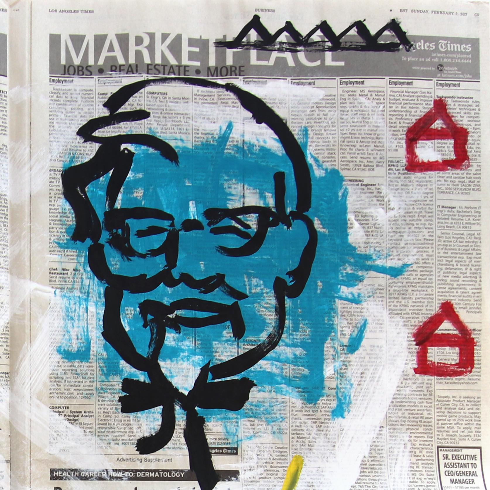 Fried Chicken - Original Colorful Figurative Pop Art Painting by Gary John For Sale 3