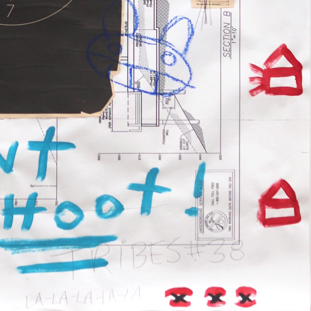 Hey Please Don't Shoot – Abstraktes figuratives Street-Art-Gemälde von Gary John im Angebot 4