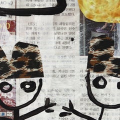 Home is a Crunch - Originelle, skurrile, figurative Pop-Art auf Zeitungspapier von Gary John